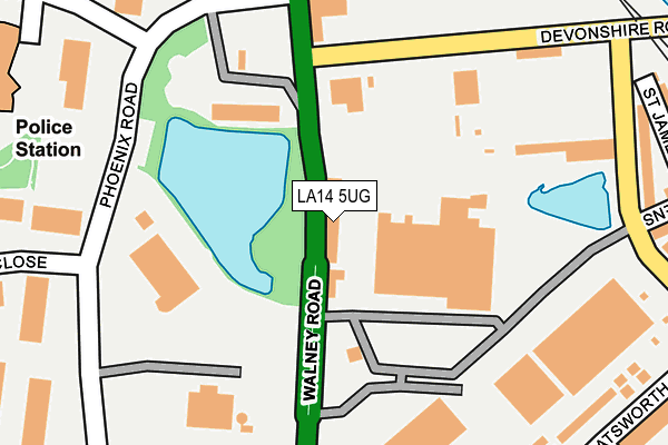 LA14 5UG map - OS OpenMap – Local (Ordnance Survey)