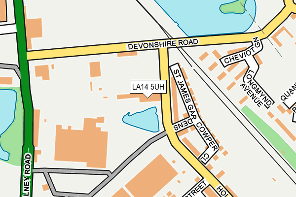 LA14 5UH map - OS OpenMap – Local (Ordnance Survey)