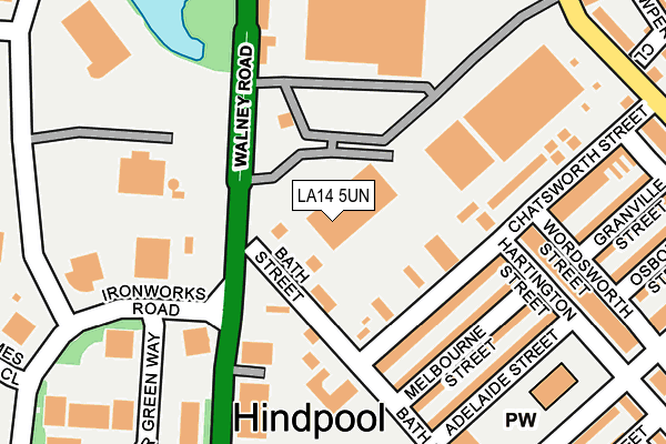 LA14 5UN map - OS OpenMap – Local (Ordnance Survey)