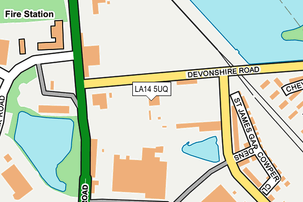 LA14 5UQ map - OS OpenMap – Local (Ordnance Survey)