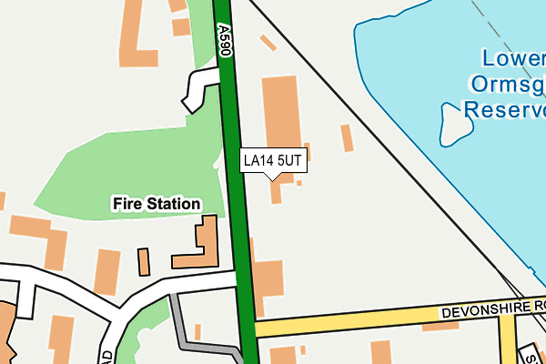 LA14 5UT map - OS OpenMap – Local (Ordnance Survey)