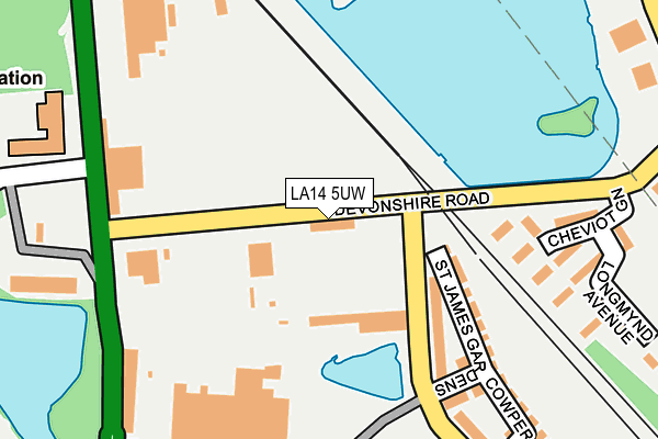 LA14 5UW map - OS OpenMap – Local (Ordnance Survey)