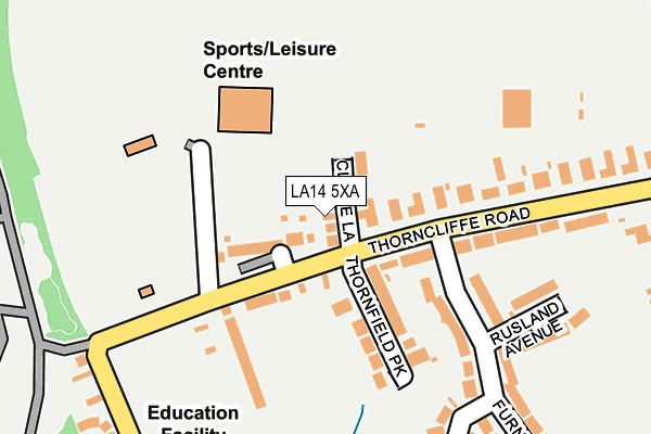 LA14 5XA map - OS OpenMap – Local (Ordnance Survey)