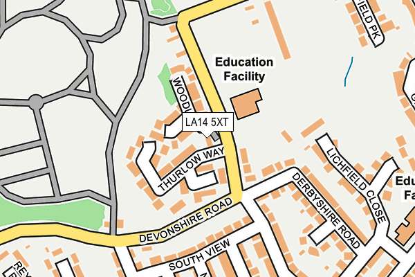 LA14 5XT map - OS OpenMap – Local (Ordnance Survey)