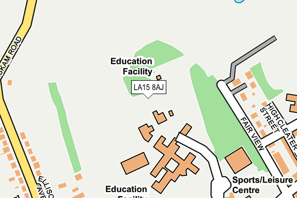 LA15 8AJ map - OS OpenMap – Local (Ordnance Survey)