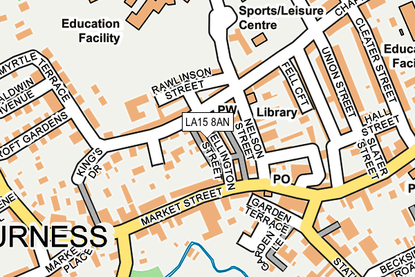 LA15 8AN map - OS OpenMap – Local (Ordnance Survey)
