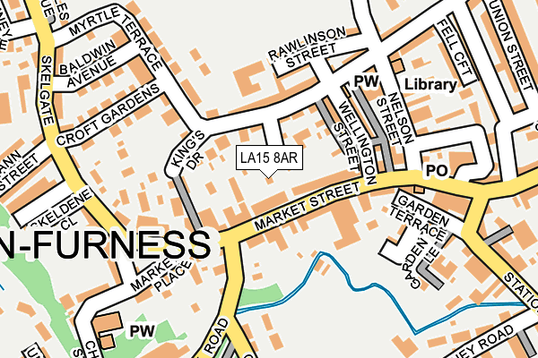 LA15 8AR map - OS OpenMap – Local (Ordnance Survey)