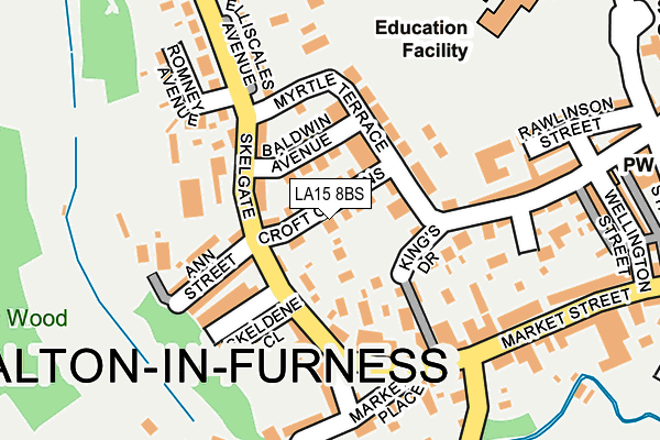 LA15 8BS map - OS OpenMap – Local (Ordnance Survey)
