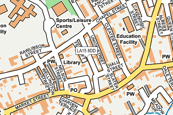 LA15 8DD map - OS OpenMap – Local (Ordnance Survey)