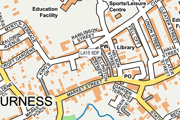 LA15 8DF map - OS OpenMap – Local (Ordnance Survey)