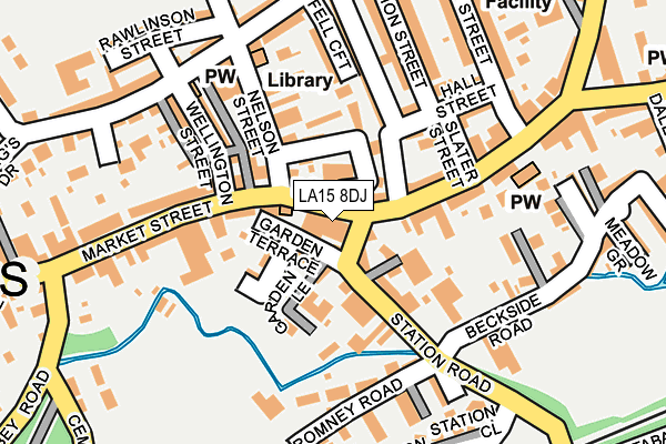 LA15 8DJ map - OS OpenMap – Local (Ordnance Survey)