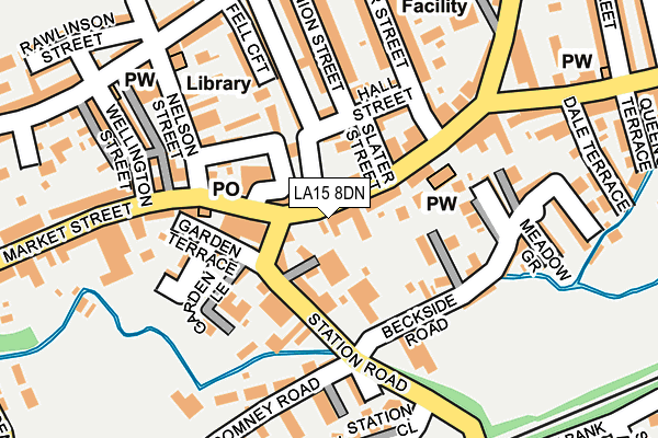 LA15 8DN map - OS OpenMap – Local (Ordnance Survey)