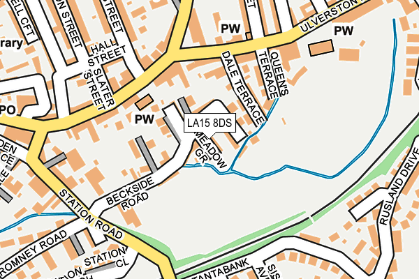 LA15 8DS map - OS OpenMap – Local (Ordnance Survey)