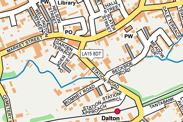 LA15 8DT map - OS OpenMap – Local (Ordnance Survey)