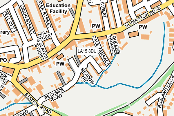 LA15 8DU map - OS OpenMap – Local (Ordnance Survey)