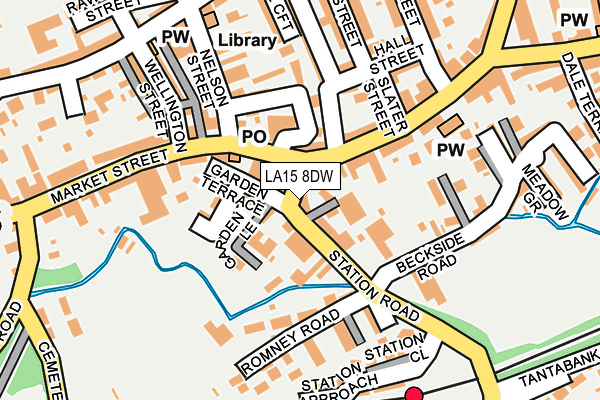 LA15 8DW map - OS OpenMap – Local (Ordnance Survey)