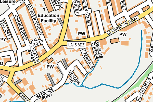 LA15 8DZ map - OS OpenMap – Local (Ordnance Survey)