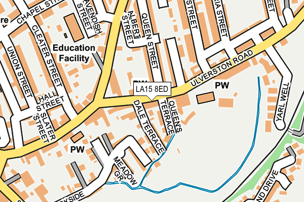 LA15 8ED map - OS OpenMap – Local (Ordnance Survey)