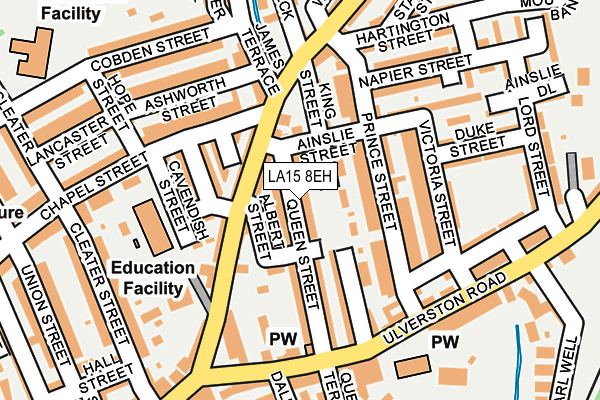 LA15 8EH map - OS OpenMap – Local (Ordnance Survey)