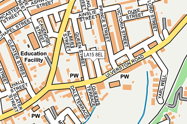 LA15 8EL map - OS OpenMap – Local (Ordnance Survey)