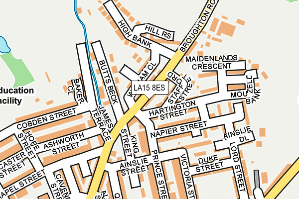 LA15 8ES map - OS OpenMap – Local (Ordnance Survey)