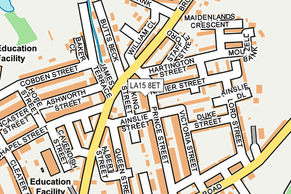 LA15 8ET map - OS OpenMap – Local (Ordnance Survey)