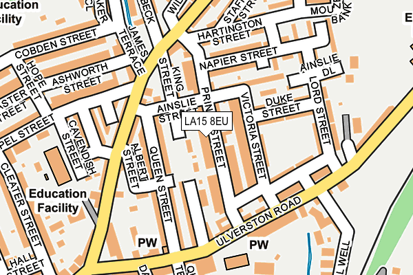LA15 8EU map - OS OpenMap – Local (Ordnance Survey)
