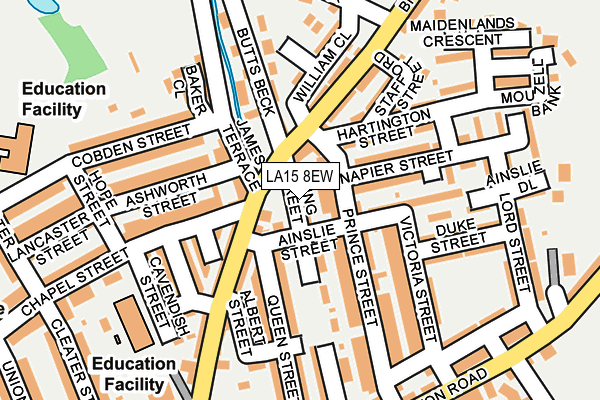 LA15 8EW map - OS OpenMap – Local (Ordnance Survey)