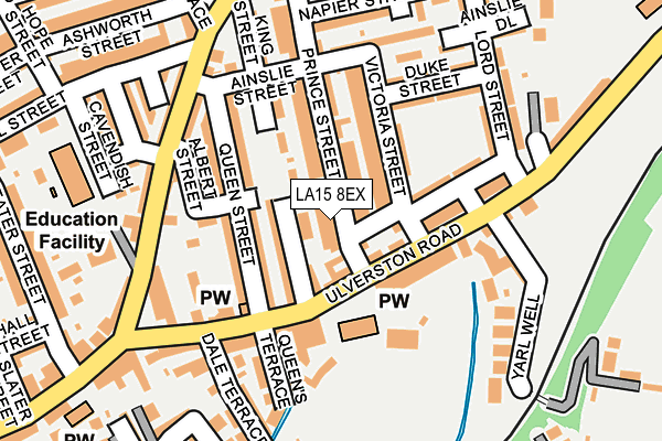 LA15 8EX map - OS OpenMap – Local (Ordnance Survey)