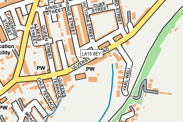 LA15 8EY map - OS OpenMap – Local (Ordnance Survey)