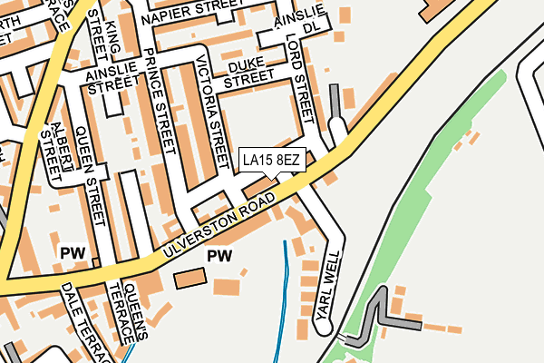 LA15 8EZ map - OS OpenMap – Local (Ordnance Survey)