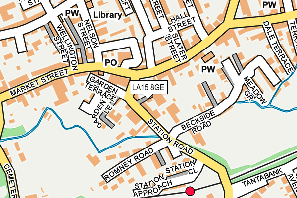 LA15 8GE map - OS OpenMap – Local (Ordnance Survey)