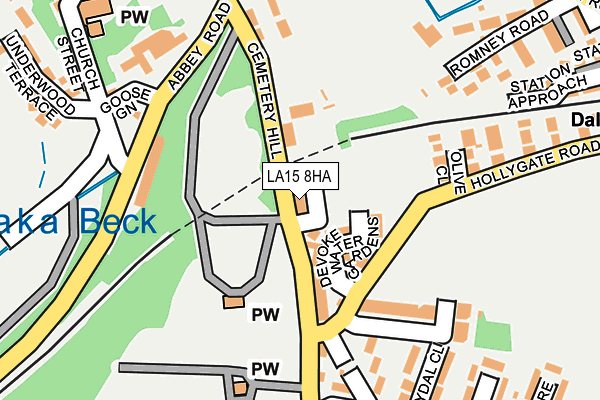 LA15 8HA map - OS OpenMap – Local (Ordnance Survey)