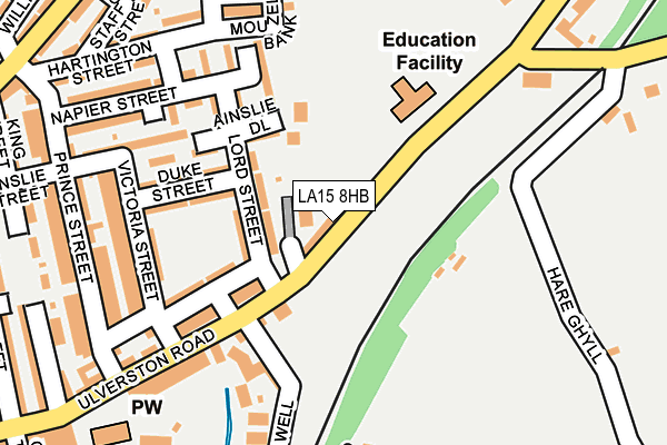 LA15 8HB map - OS OpenMap – Local (Ordnance Survey)