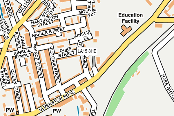 LA15 8HE map - OS OpenMap – Local (Ordnance Survey)