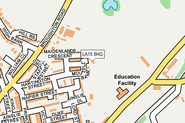 LA15 8HG map - OS OpenMap – Local (Ordnance Survey)