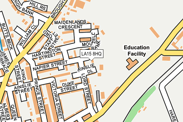 LA15 8HQ map - OS OpenMap – Local (Ordnance Survey)
