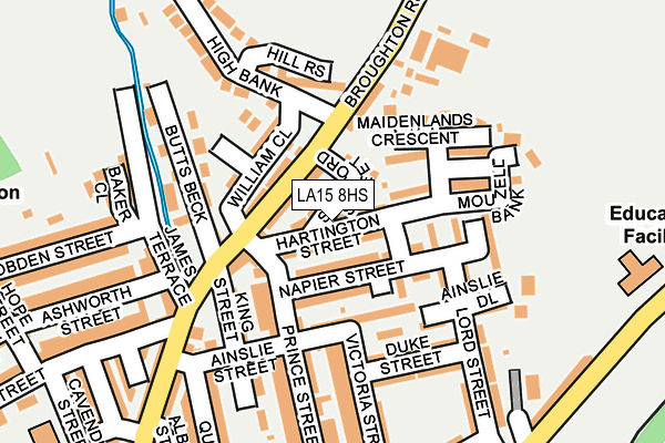 LA15 8HS map - OS OpenMap – Local (Ordnance Survey)