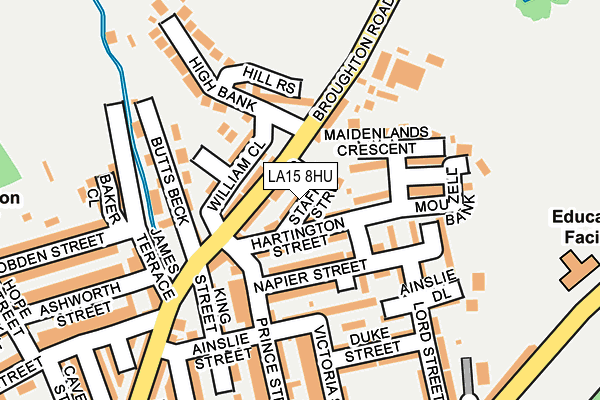 LA15 8HU map - OS OpenMap – Local (Ordnance Survey)