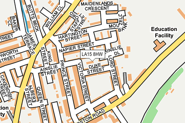 LA15 8HW map - OS OpenMap – Local (Ordnance Survey)