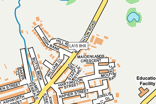 LA15 8HX map - OS OpenMap – Local (Ordnance Survey)