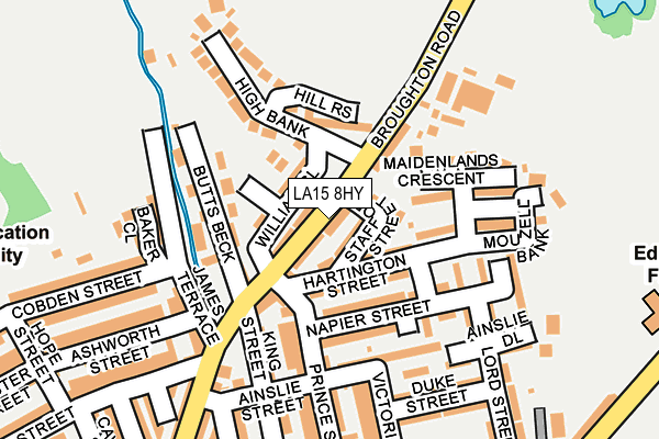 LA15 8HY map - OS OpenMap – Local (Ordnance Survey)
