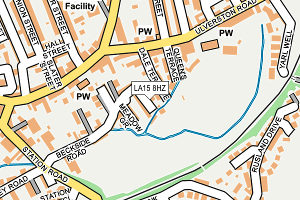LA15 8HZ map - OS OpenMap – Local (Ordnance Survey)