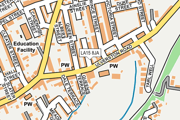 LA15 8JA map - OS OpenMap – Local (Ordnance Survey)