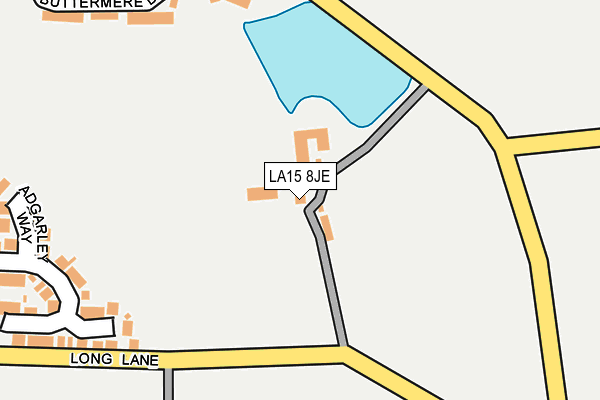 LA15 8JE map - OS OpenMap – Local (Ordnance Survey)