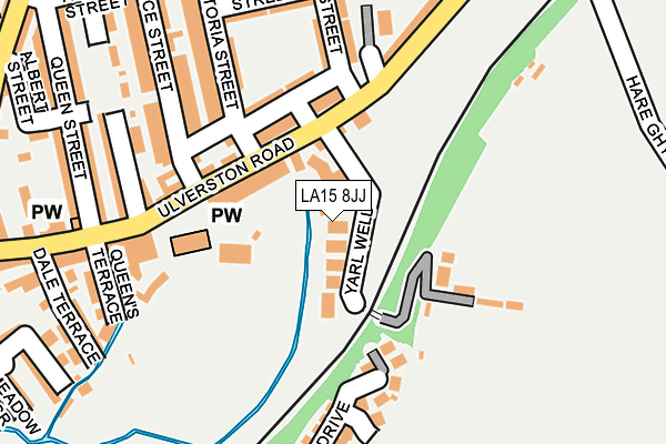 LA15 8JJ map - OS OpenMap – Local (Ordnance Survey)