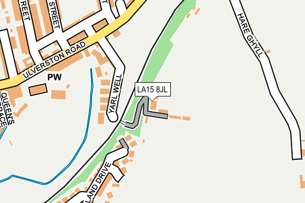 LA15 8JL map - OS OpenMap – Local (Ordnance Survey)