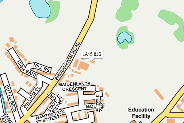 LA15 8JS map - OS OpenMap – Local (Ordnance Survey)