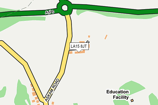 LA15 8JT map - OS OpenMap – Local (Ordnance Survey)