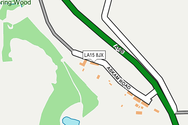 LA15 8JX map - OS OpenMap – Local (Ordnance Survey)